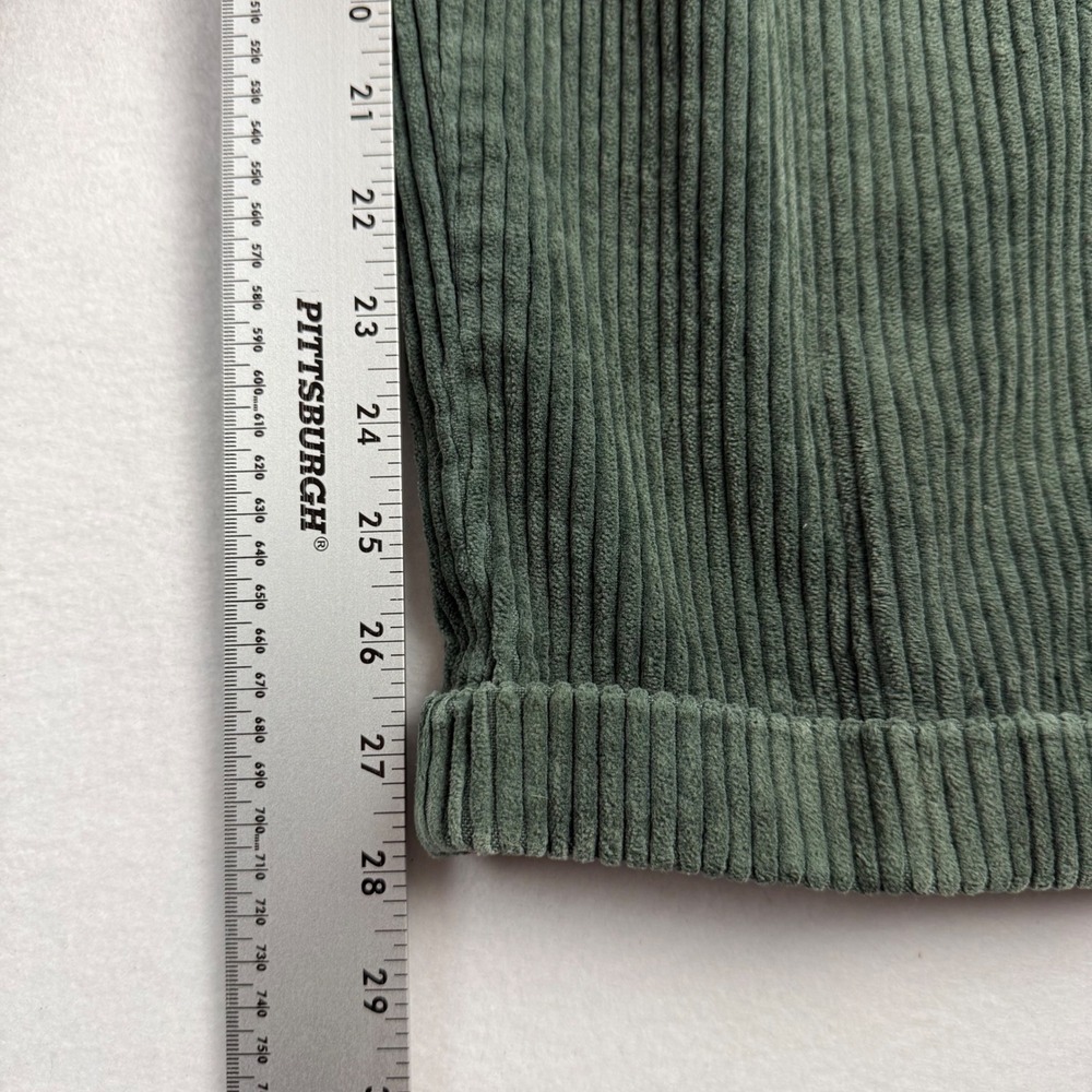 Gap Vintage Forest Green Wide Wale Corduroy Pleated Pants 30x28 Made in Portugal - Picture 5 of 6